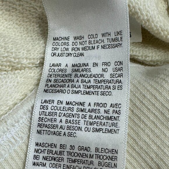 MOTHER The Square Bummer Sweatshirt Crewneck Pullover Ivory Cream Size Small - Picture 12 of 13